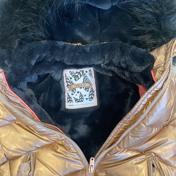 IKKS Kids Down Hooded Puffer, size 4 - Picture 4 of 7